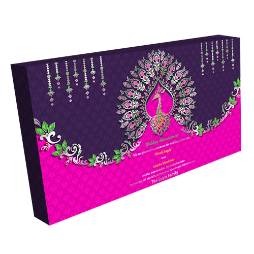 Wedding Announcement Gift Box Premium Silver 15 Compartments